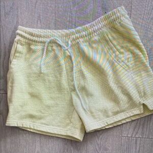 Women's Athletic Drawstring Shorts - Light Yellow